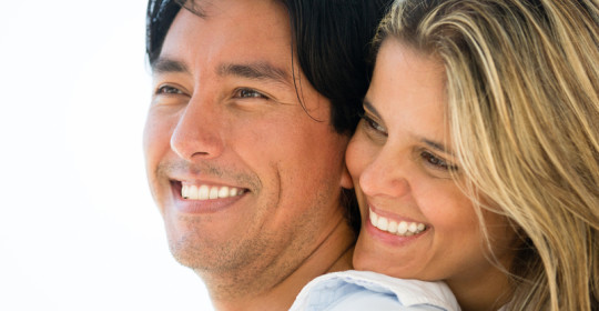 Couple portrait smiling