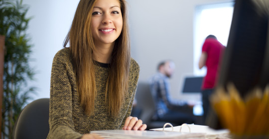 young female office worker